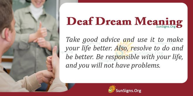 Deaf Dream Meaning