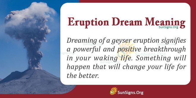 Eruption Dream Meaning