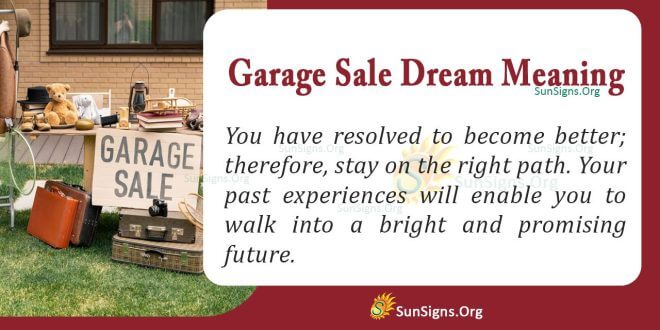 Garage Sale Dream Meaning
