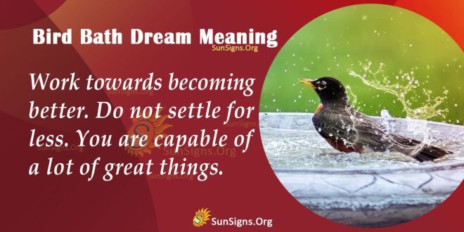 Bird bath Dream Meaning