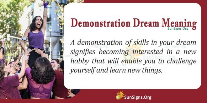 Demonstration Dream Meaning