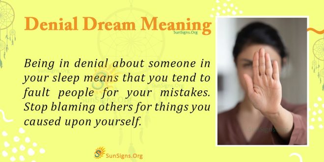 Denial Dream Meaning