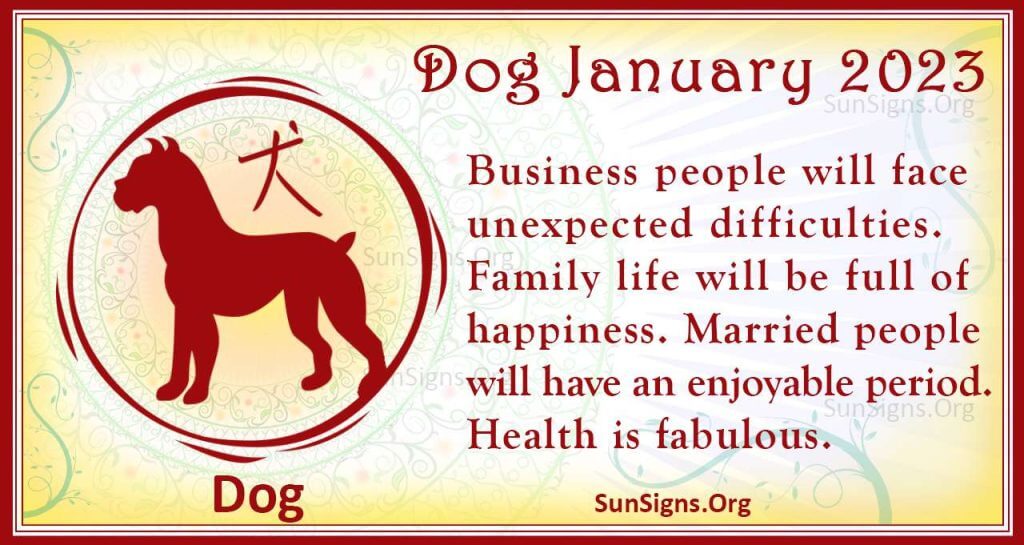 Dog Chinese Monthly Horoscope 2023
