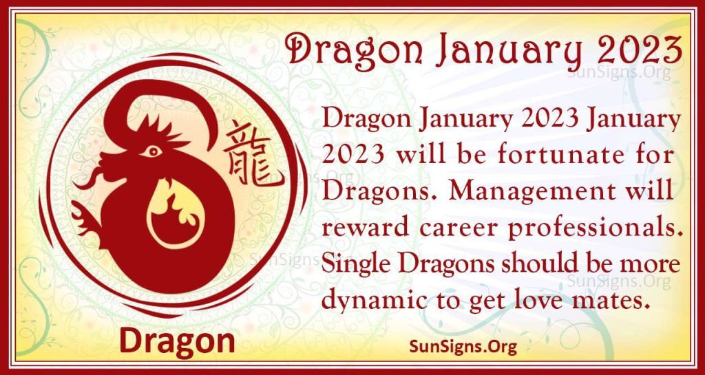 Dragon Chinese Monthly Horoscope 2023
