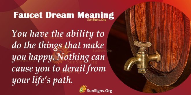 Faucet Dream Meaning