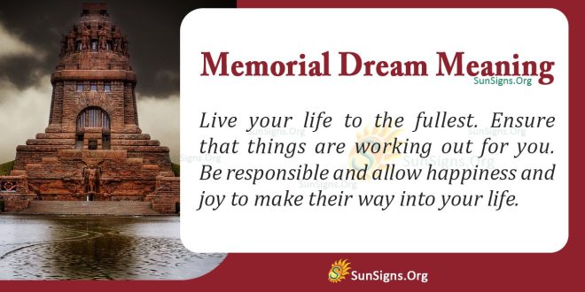 Memorial Dream Meaning