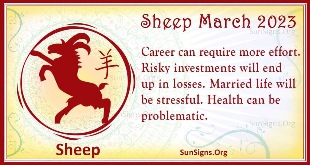Sheep March Horoscope 2023