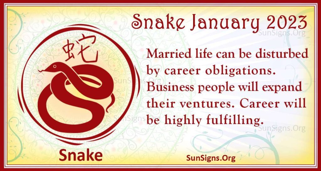 Snake Chinese Monthly Horoscope 2023