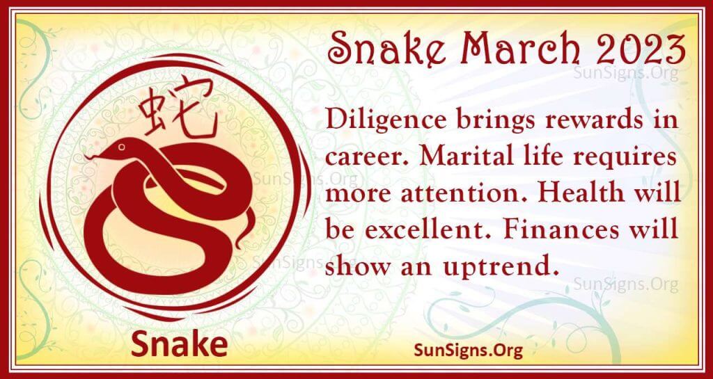 Snake March Horoscope 2023