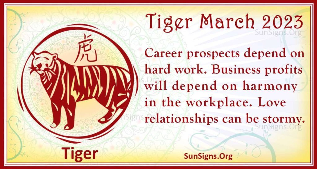 Tiger March Horoscope 2023