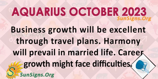 Aquarius October Horoscope 2023