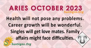 Aries October Horoscope 2023