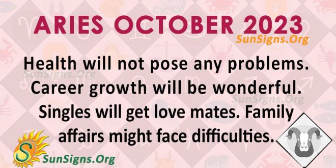 Aries October Horoscope 2023