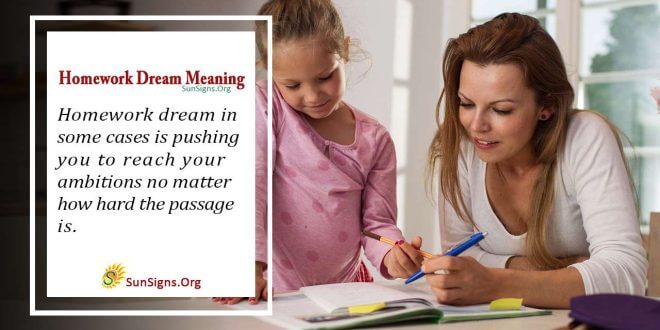 Homework Dream Meaning