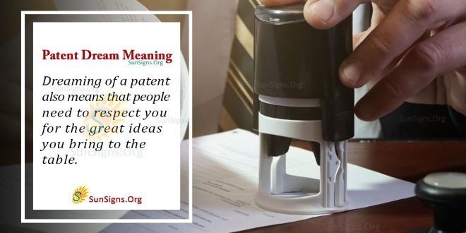 Patent Dream Meaning