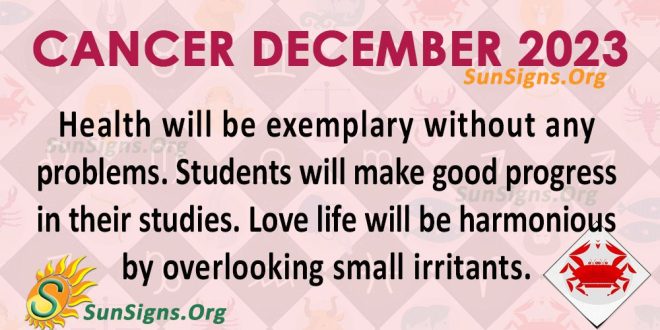 Cancer December Horoscope 2023