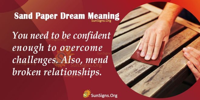 Sand Paper Dream Meaning