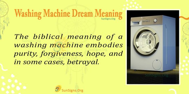Washing Machine Dream Meaning