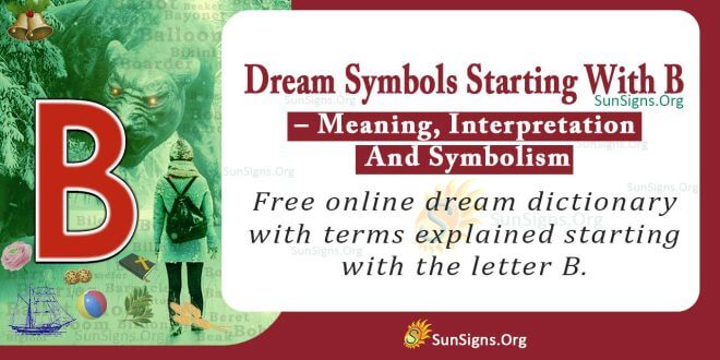 Dream Symbols Starting With B
