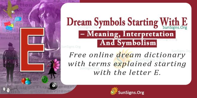 Dream Symbols Starting With E
