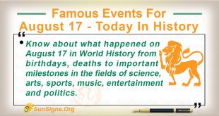 Famous Events For August 17