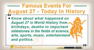 Famous Events For August 27