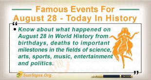 Famous Events For August 28