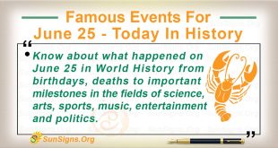 Famous Events For June 25