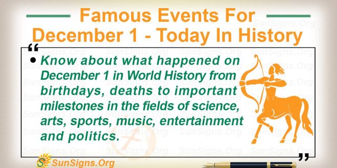 Famous Events For December 1