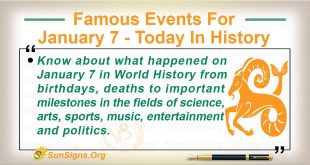 Famous Events For January 7