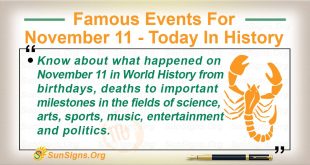 Famous Events For November 11