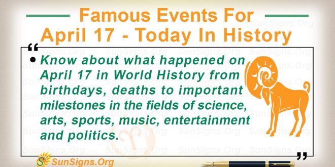 Famous Events For April 17