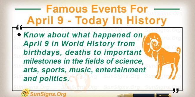 Famous Events For April 9