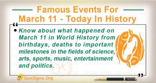 Famous Events For March 11