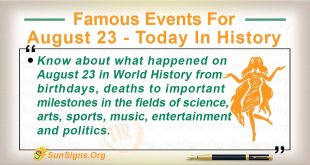 Famous Events For August 23