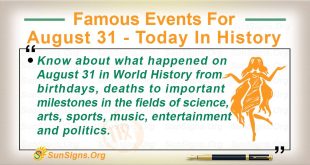 Famous Events For August 31